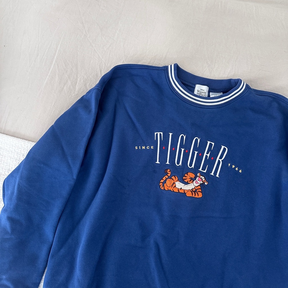 Disney Tigger Vintage Blue Oversized Sweatshirt